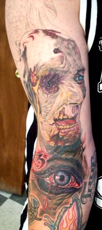 Julio Rodriguez - zombie sleeve in progress